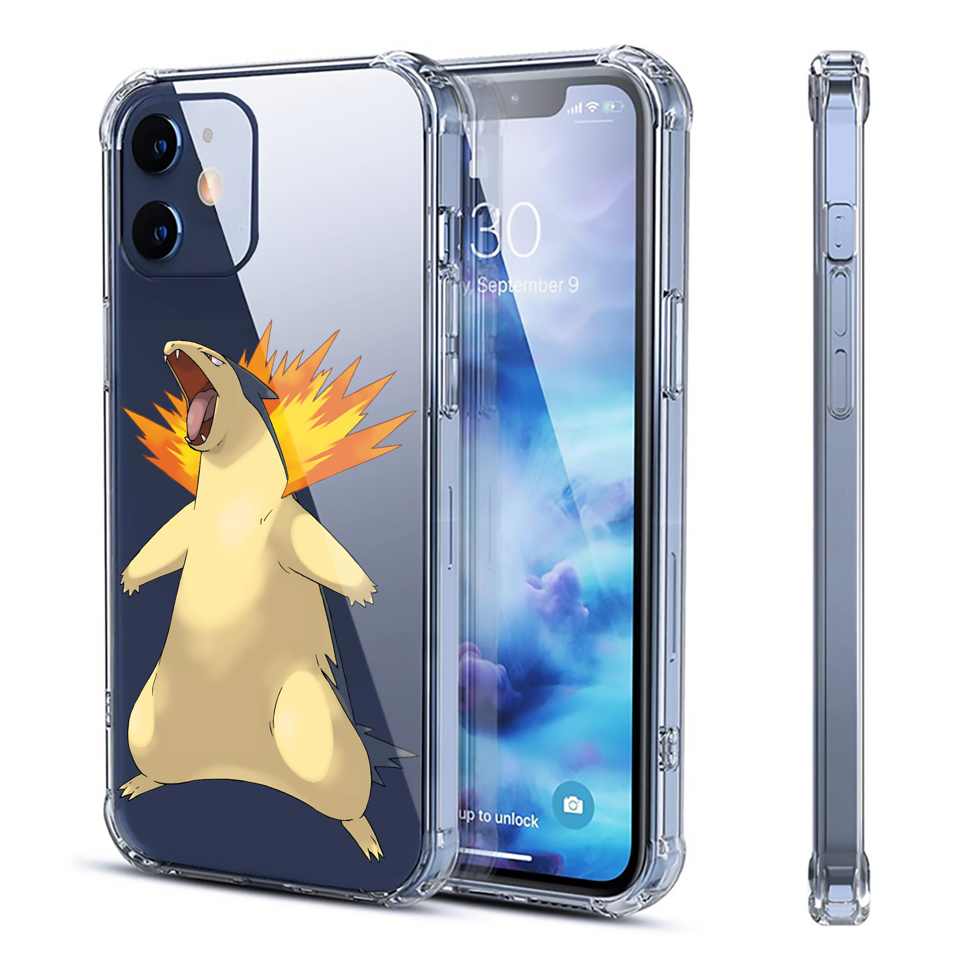（画像用） ポケットモンスター Pokémon 【iPhone 12シリーズ対応】透明スマホケース（クリアソフトケース）
